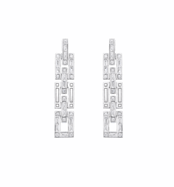 Sirus Chain Diamond Drop Earrings