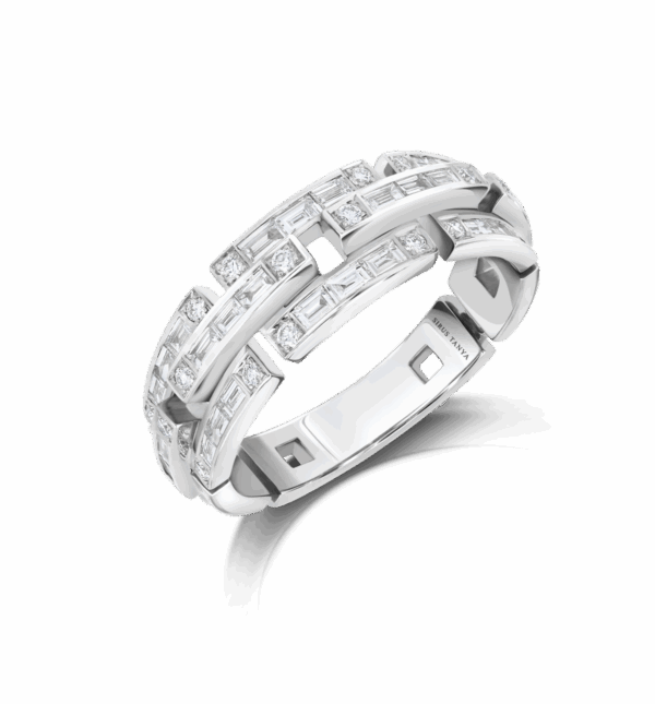 Sirus Chain Half Diamond Ring - Image 2