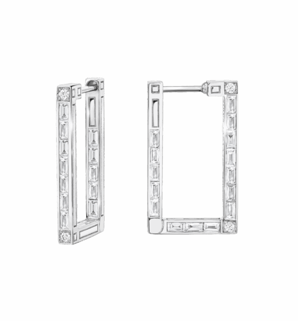 Sirus Chain Diamond Oversize Earrings