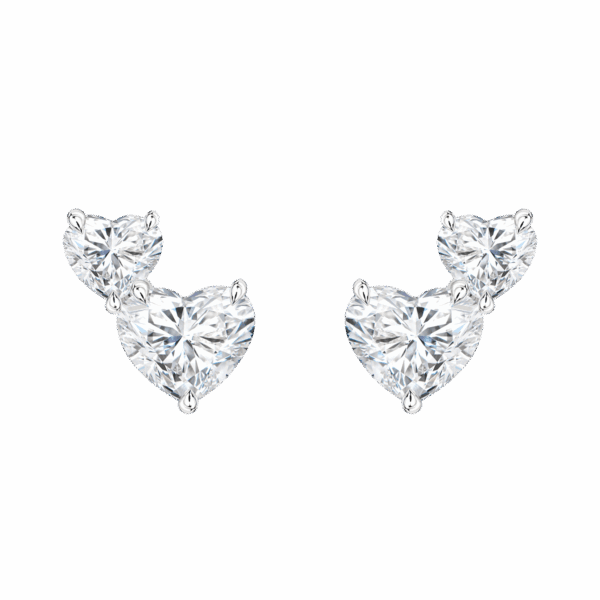 Heart-Shaped Diamond Evermore Earrings