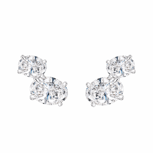 Oval Diamond Evermore Earrings