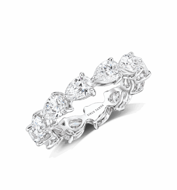 Pear-Shaped Diamond Eternity Band