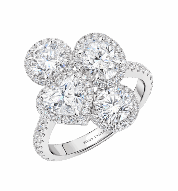 Fancy Diamond Trio Ring