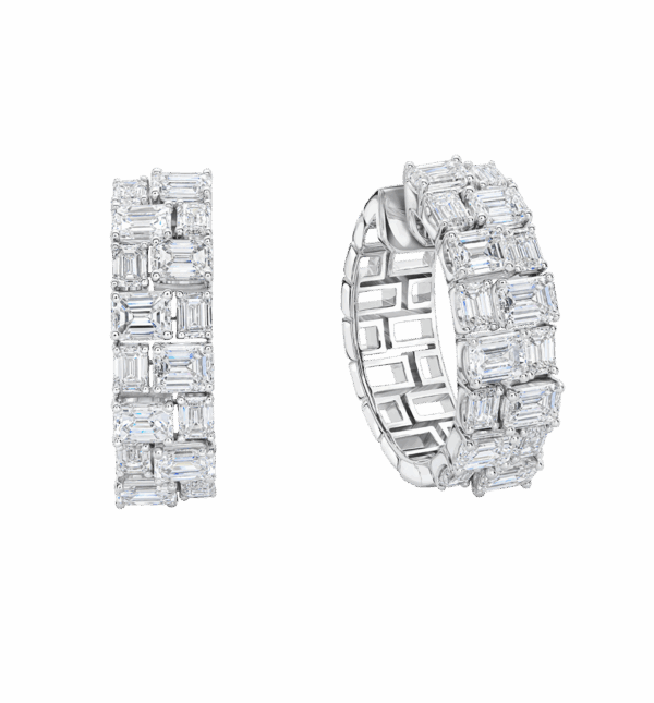 Mosaica Diamond Hoop Earrings
