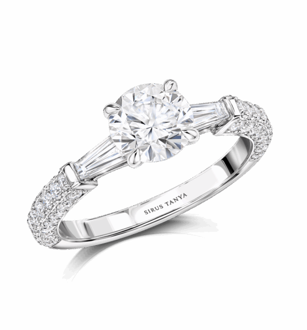 Sirus Promise Round Diamond Engagement Ring