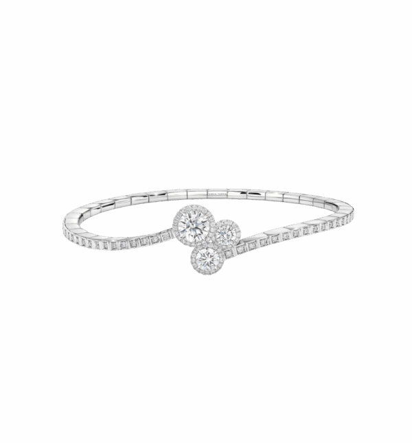 Round Diamond Trio Bangle Bracelet