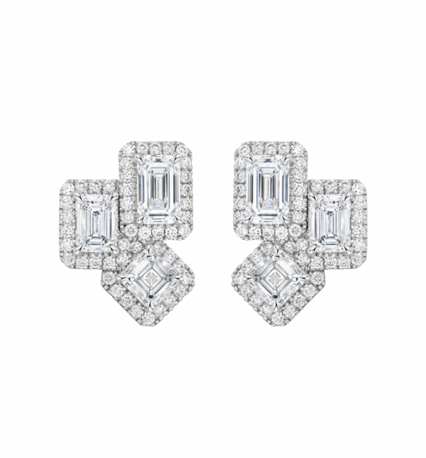 Fancy Diamond Trio Earrings