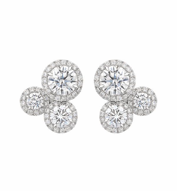 Round Diamond Trio Earrings