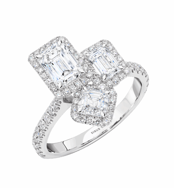 Fancy Diamond Trio Ring