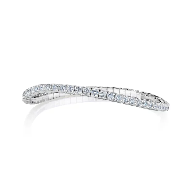 White Diamond Stretch Bracelet - Image 3