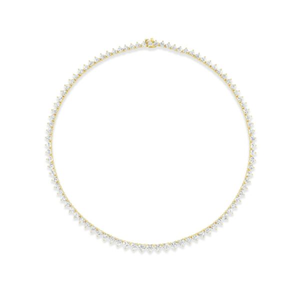 Graduating Heart Shape Diamond Tennis Necklace