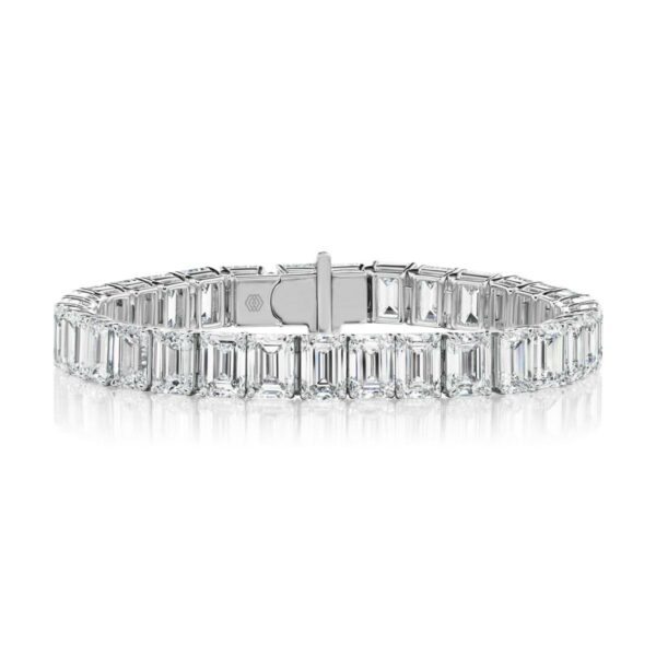 Emerald-Cut Diamond Tennis Bracelet