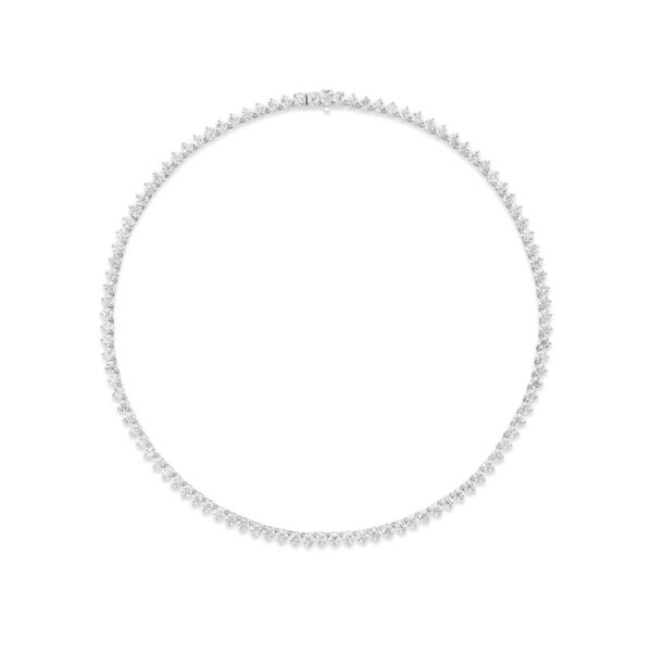 Round Diamond Tennis Necklace