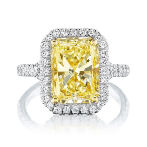 Radiant-Cut Fancy Yellow Diamond Ring
