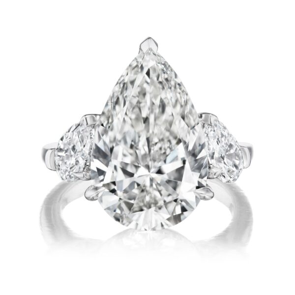 Three-Stone Pear-Shaped Diamond Ring
