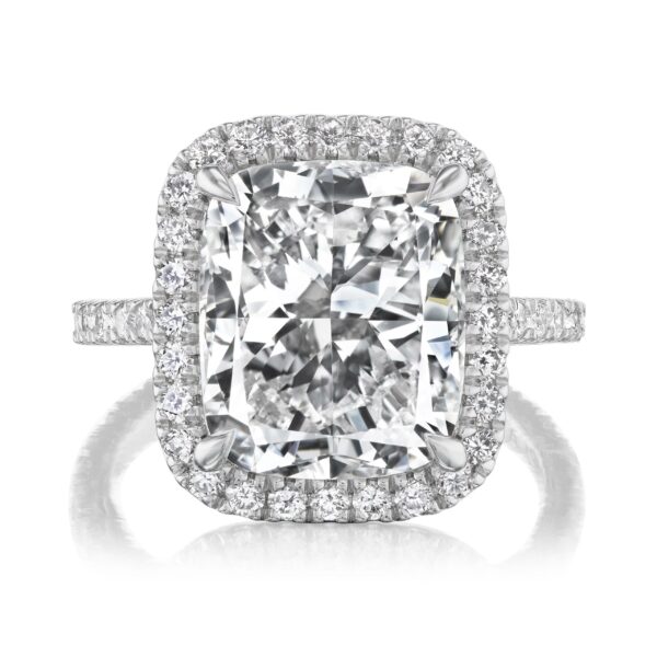Cushion-Cut Halo Diamond Ring