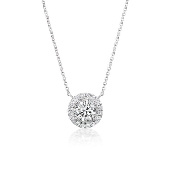 Classic Diamond Halo Pendant