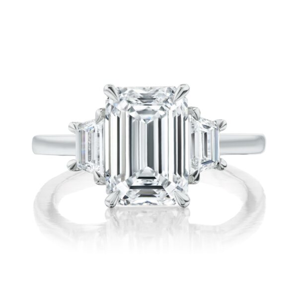 Three-Stone Emerald-Cut Diamond Ring