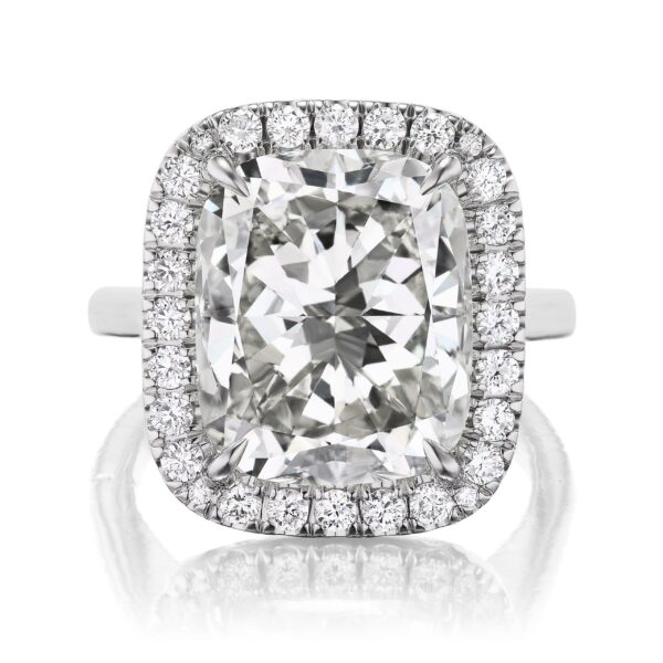 Cushion-Cut Halo Diamond Ring