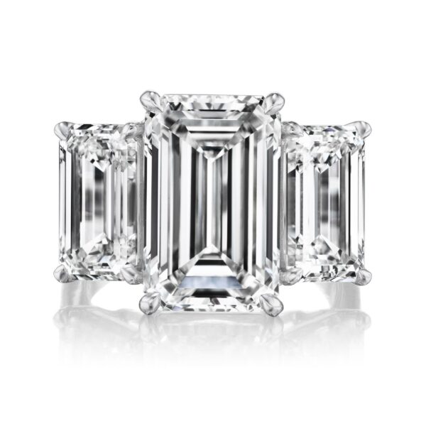 Three-Stone Emerald-Cut Diamond Ring