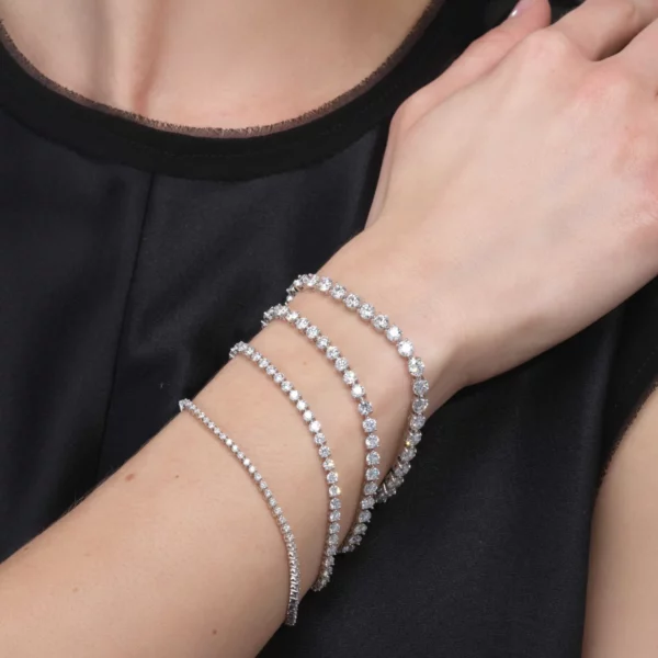 Three-Prong Diamond Tennis Bracelet - Image 3