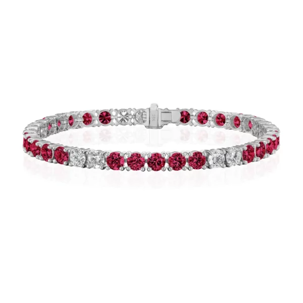 Ruby & Diamond Tennis Bracelet