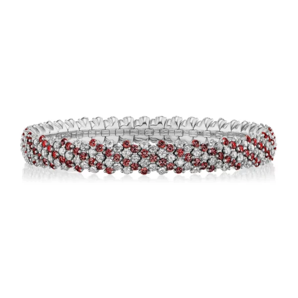 Ruby Multi Row Stretch Bracelet - Image 3