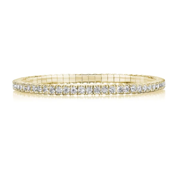 White Diamond Stretch Bracelet - Image 6
