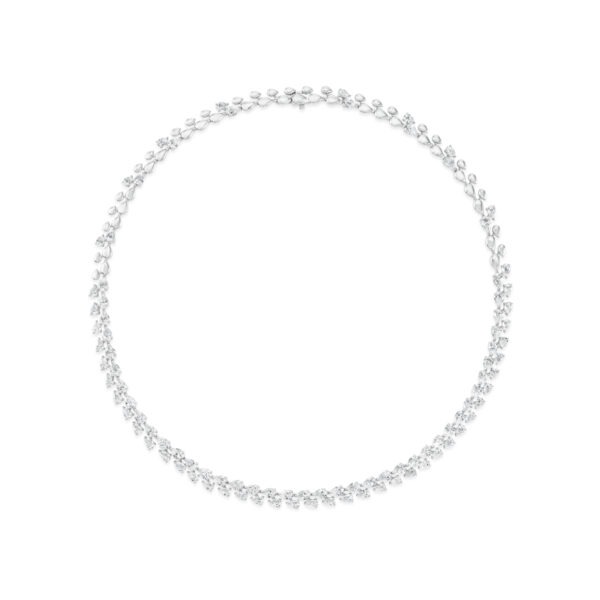 Pear-Shaped Diamond Tennis Necklace