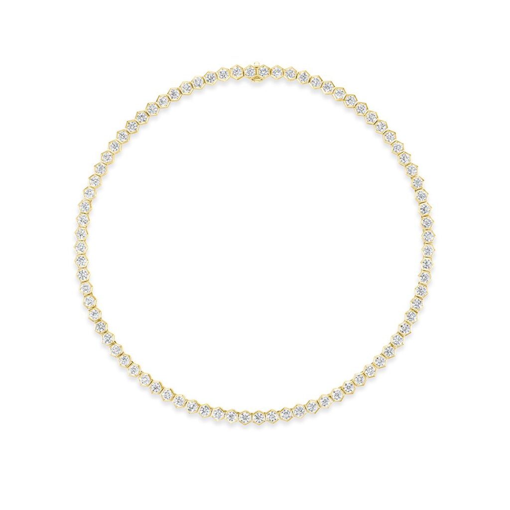 Round Diamond Tennis Necklace